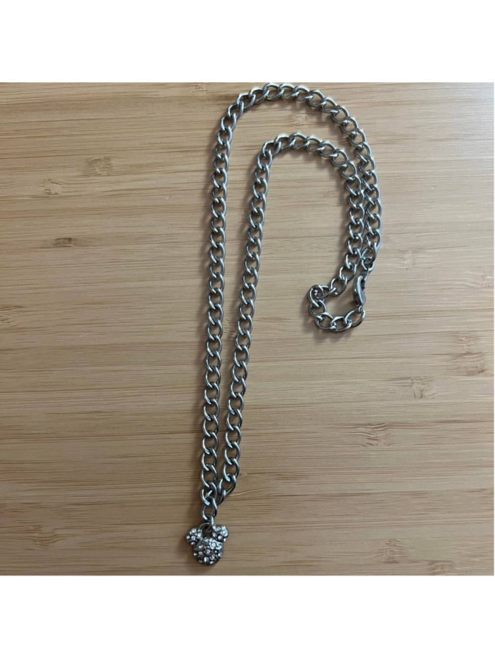 Authentic silver Disney Mickey Mouse necklace